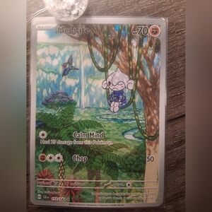 Pokemon Trading Card - Meditite with Green and Blue